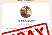 Waspada Hoaks! Nomor WA Catut Nama Wakil Ketua DPRK Sabang untuk Penipuan