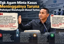 Taruna Poltekpel Malahayati Meninggal, Tgk Agam Minta Kasus Diusut Tuntas