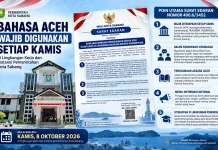 Mulai 8 Oktober, Bahasa Aceh Wajib Digunakan Setiap Kamis di Lingkungan Pemerintah