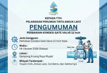 Perumda Tirta Aneuk Laot Sabang Perbaiki Gate Valve. Sejumlah Wilayah Terdampak