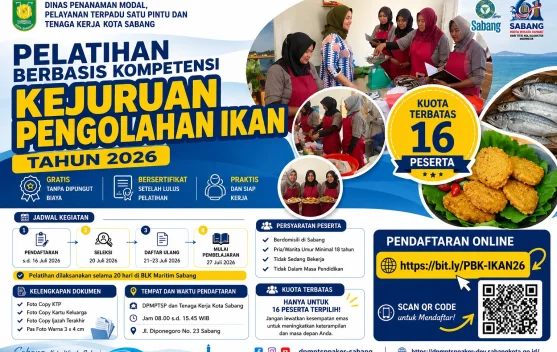 Pelatihan Pengolahan Ikan Gratis Dibuka di Sabang