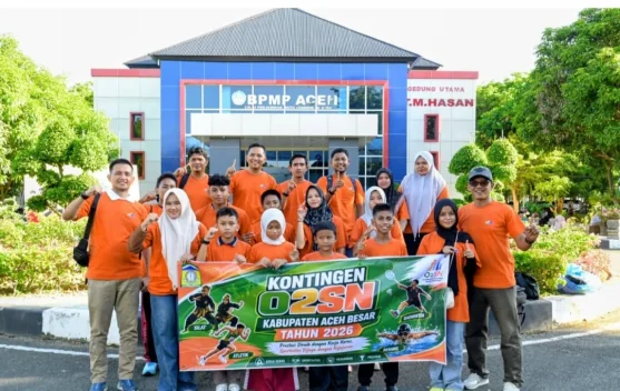 Disdikbud Aceh Besar Lepas 20 Atlet Pelajar ke O2SN Provinsi Aceh 2026