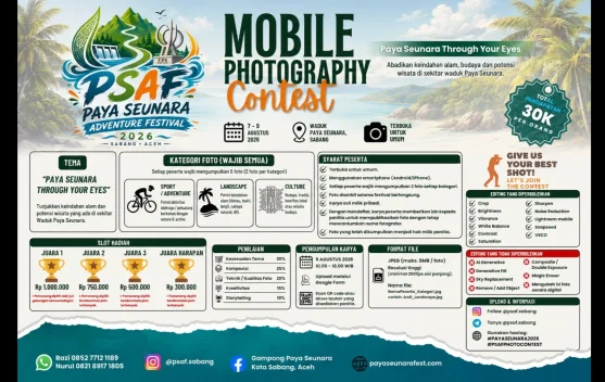 Ayo Ikut, PSAF 2026 Buka Lomba Fotografi Mobile untuk Umum