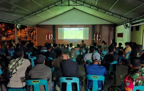 Nobar Final Piala Dunia Satukan Warga di Makodim 0112 Sabang