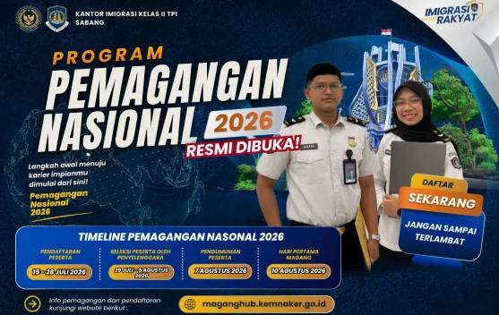 Program Magang Nasional 2026 Dibuka, Imigrasi Sabang Ajak Mahasiswa Daftar