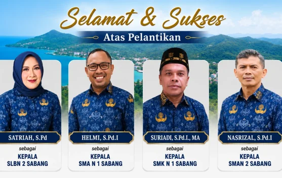 Gubernur Aceh Lantik Empat Kepala Sekolah dari Sabang