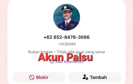 Waspada Akun Palsu, Nama dan Foto Kasatpol PP-WH Sabang Dicatut