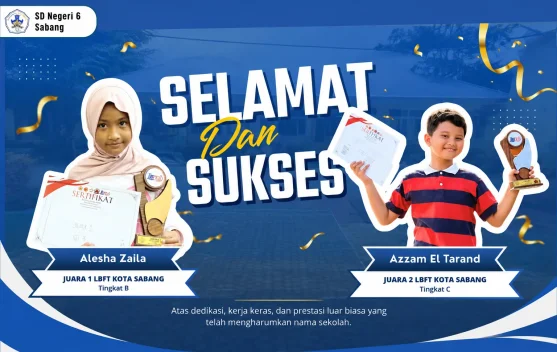 Dua Siswa SDN 6 Sabang Raih Prestasi LBFT