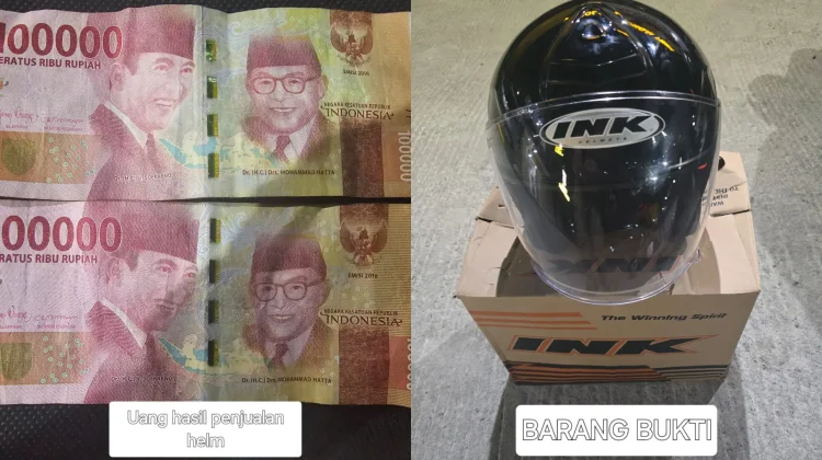 Ditinggal Ngopi, Helm Raib Digondol Maling di Temindung Permai