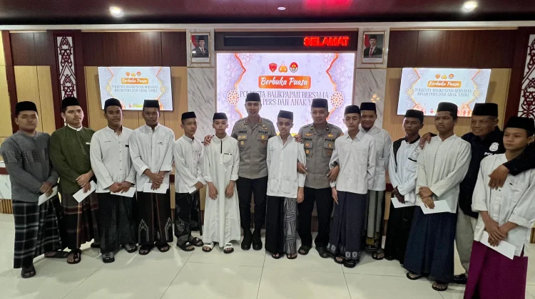 Polresta Balikpapan Santuni Yatim dan Perkuat Sinergi Pers