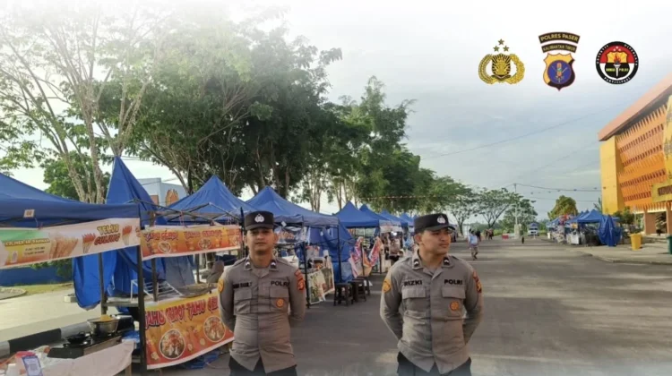 Polsek Tanah Grogot Lakukan Pengamanan Pasar Ramadan