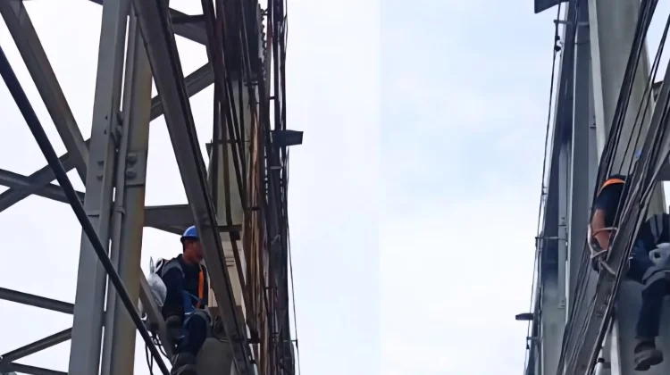 Sistem Navigasi Baru Dipasang di Kolong Jembatan Mahakam Samarinda