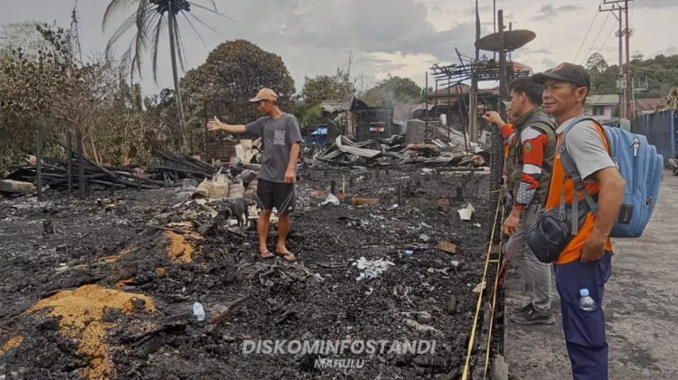 Enam Rumah dan Satu Bangunan Sekolah TK Terbakar di Tiong Bu’u