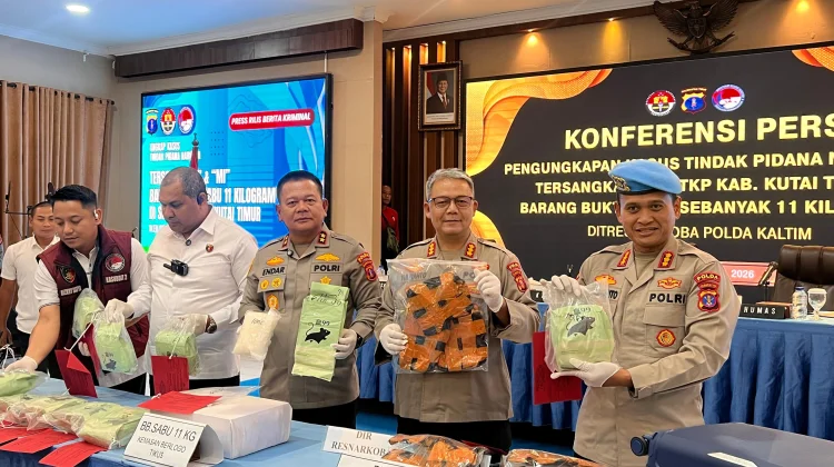 Polda Kaltim Gagalkan Peredaran 11 Kg Sabu di Sangatta, Dua Tersangka Ditangkap