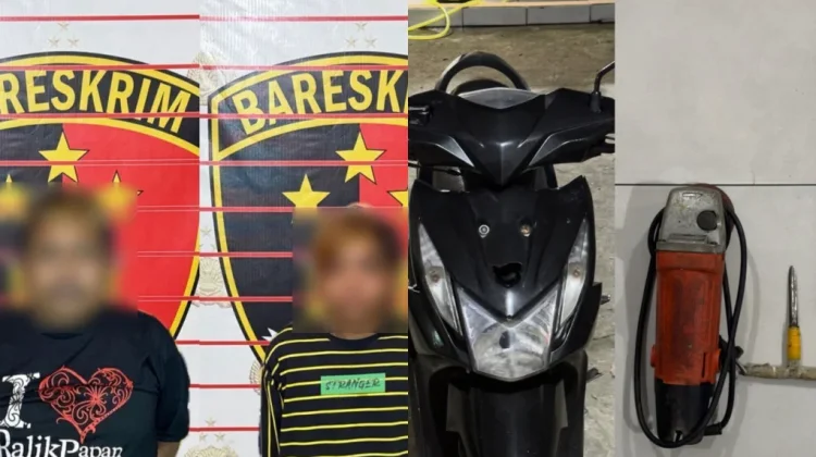 Gasak Motor Tak Terkunci Stang, Dua Pelaku Curanmor Ditangkap Polsek Samarinda Ulu