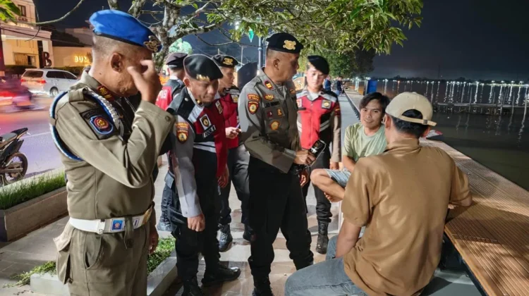 Patroli Gabungan Jaga Kamtibmas di Kawasan Tepian Berau