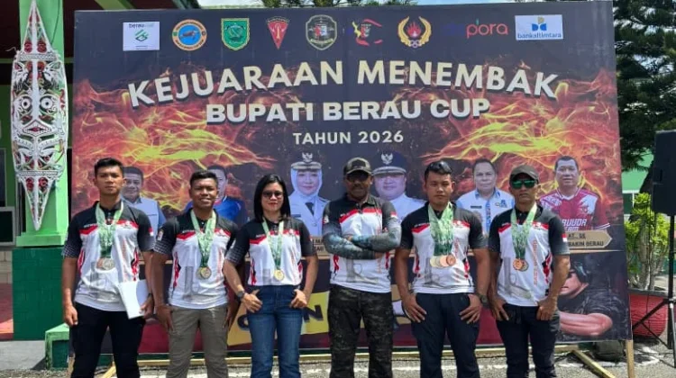 Satbrimob Polda Kaltim Borong 15 Medali Kejuaraan Menembak Bupati Berau Cup 2026