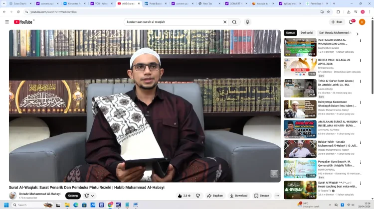 Keutamaan Surat Al Waqiah dan Rezeki Menurut Ulama