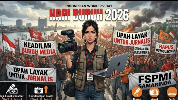 AJI Samarinda Soroti Upah Rendah Jurnalis di Hari Buruh 2026