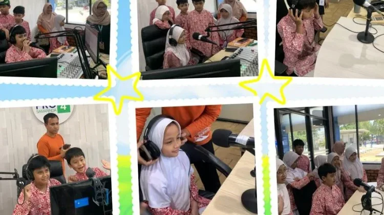 Belajar Dunia Penyiaran, Siswa SD Selyca Islamic School Kunjungi RRI Samarinda