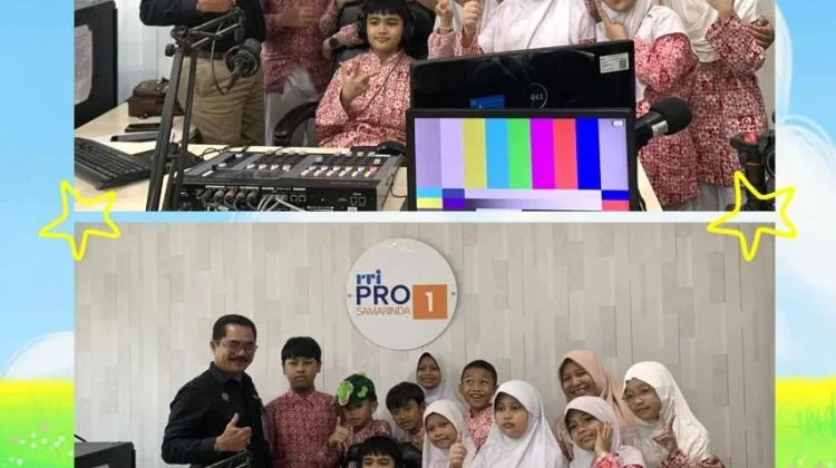 Belajar Dunia Penyiaran, Siswa SD Selyca Islamic School Kunjungi RRI Samarinda