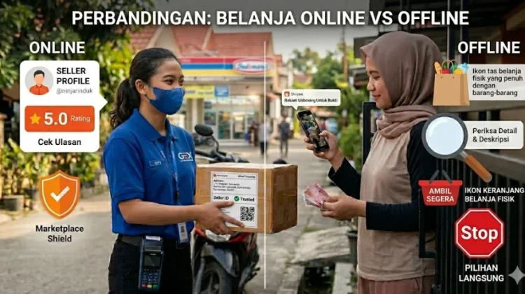 Perbandingan Belanja Online vs Offline