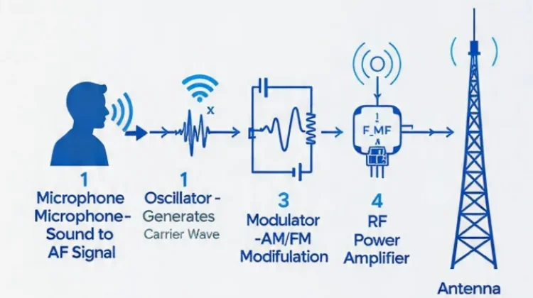 Bagaimana Pemancar Radio Mengubah Suara Jadi Gelombang Elektromagnetik