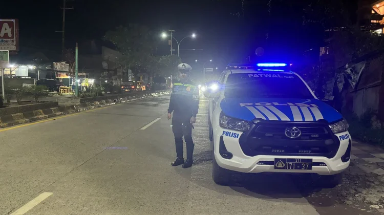 Jaga Keamanan Wilayah, Satlantas Polres Kutim Intensifkan Patroli Malam