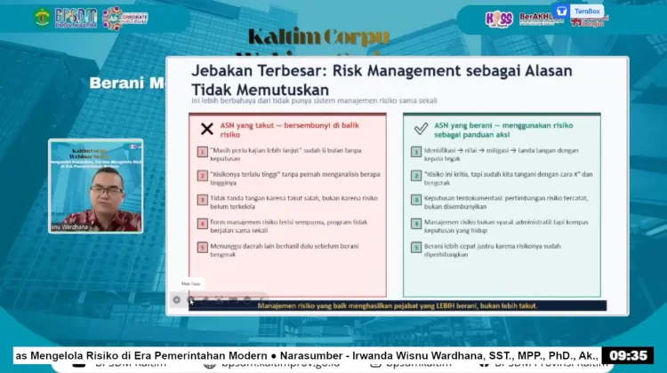 BRIN Ingatkan ASN Kaltim Harus Berani Bertindak dengan Risiko Terukur