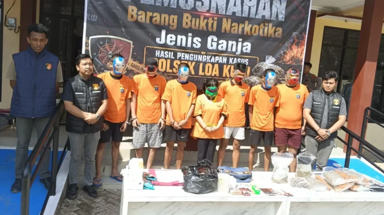 Polsek Loa Kulu Bongkar Jaringan Peredaran Ganja 3,3 Kilogram