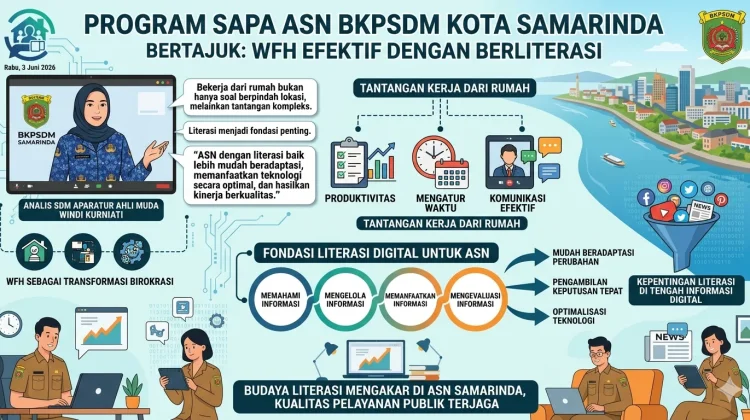 BKPSDM Samarinda Dorong ASN Tingkatkan Literasi agar WFH Lebih Produktif