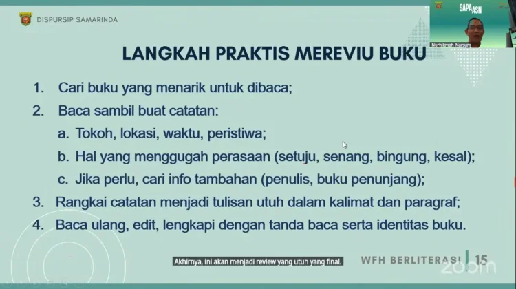 DPK Samarinda Kenalkan Teknik Review Buku sebagai Laporan WFH ASN