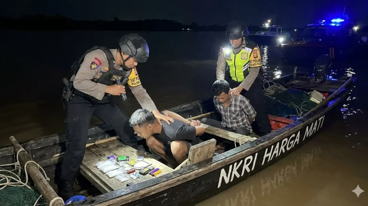 Hendak Edarkan Barang Haram, Dua Sekawan Diringkus Satpolairud Polres Paser