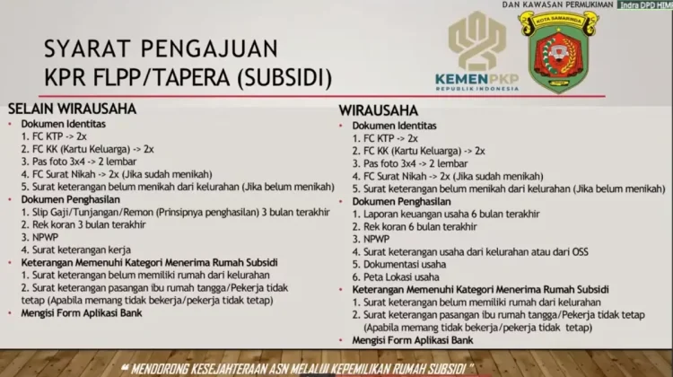 HIMPERRA Kaltim Paparkan Syarat dan Sasaran Penerima KPR Subsidi