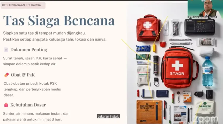 BPBD Samarinda Dorong Setiap Keluarga Miliki Tas Siaga Bencana