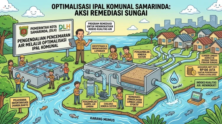DLH Samarinda Targetkan Perbaikan Kualitas Sungai, Optimalisasikan IPAL Komunal