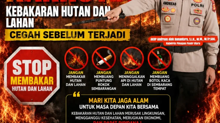 Polres PPU Ajak Warga Cegah Karhutla, Pembakaran Lahan Diingatkan Berujung Pidana