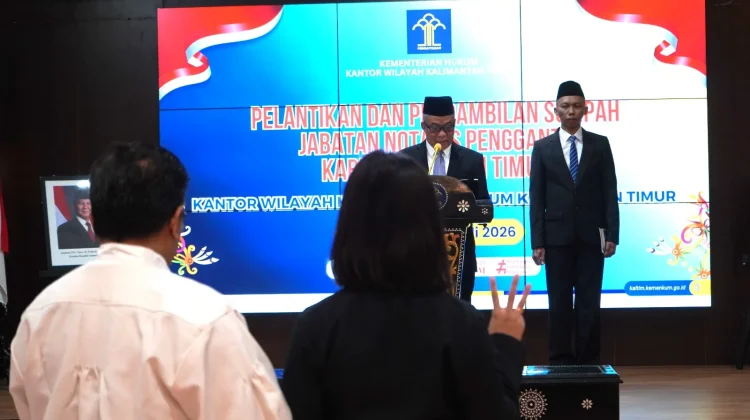 Lantik Notaris Pengganti, Kemenkum Kaltim Tekankan Integritas Pelayanan Hukum
