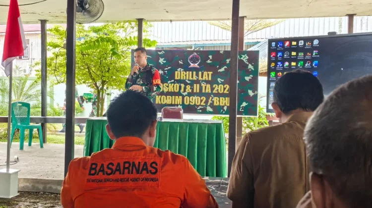 Kodim Berau Gelar Latihan Siaga Bencana Banjir Terpadu Tahun 2026