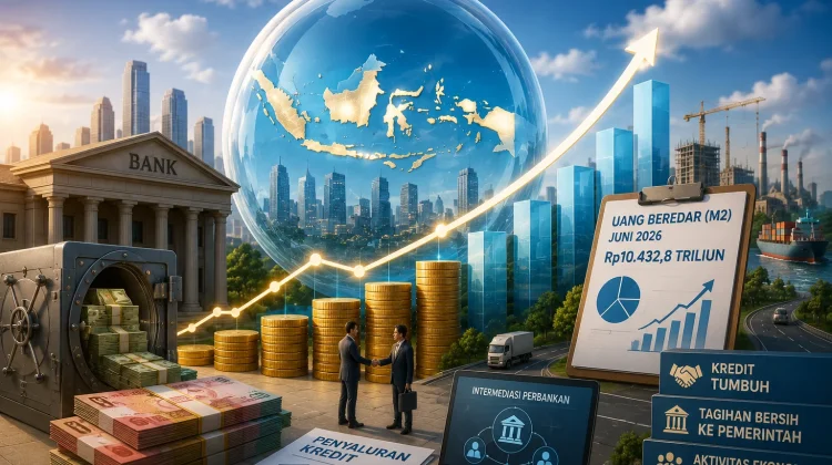 Bank Indonesia: Uang Beredar Tembus Rp10.432 Triliun pada Juni 2026