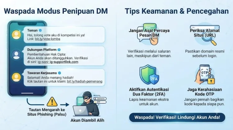 Akun Media Sosial Bisa Diretas lewat DM, cek Modus yang Sedang Marak