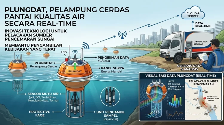 BRIN Hadirkan PlungDAT Pantau Pencemaran Sungai Secara Real-Time Akurat
