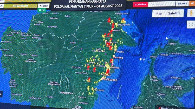 Polda Kaltim Luncurkan Aplikasi Lembuswana Pantau 236 Titik Hotspot Karhutla