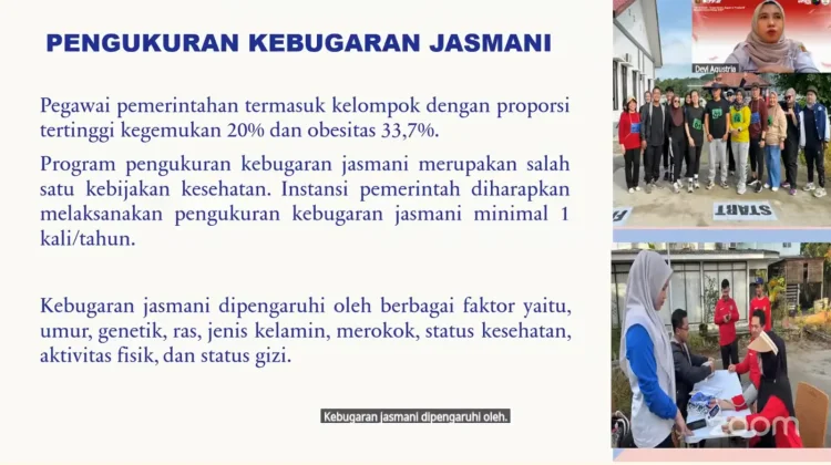 Puskesmas Loa Bakung Dorong Pengukuran Kebugaran Jasmani Minimal Setahun Sekali