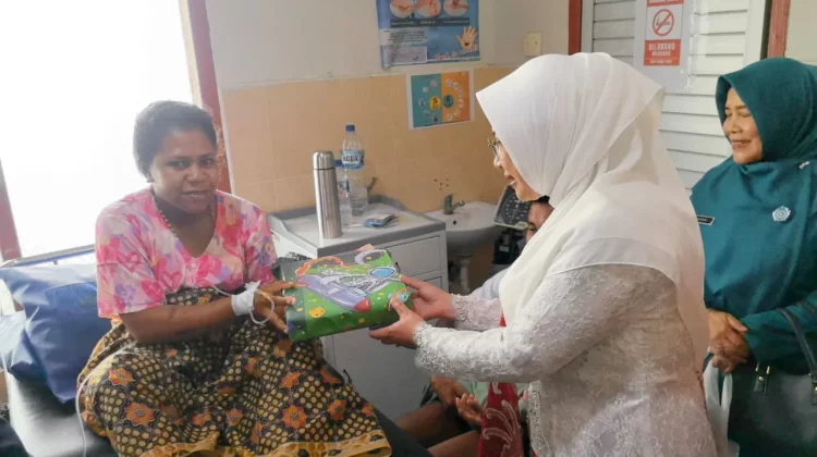 Ketua TP PKK Berau Jenguk Ibu dan Bayi yang Lahir pada 17 Agustus 2026