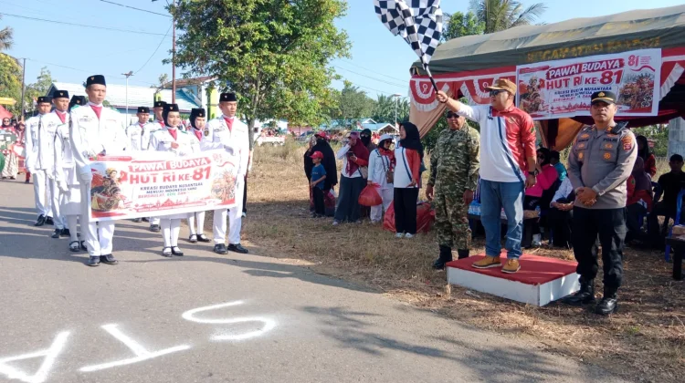 Gelorakan Kemerdekaan, Kecamatan Biatan Sukses Gelar Pawai Budaya Nusantara