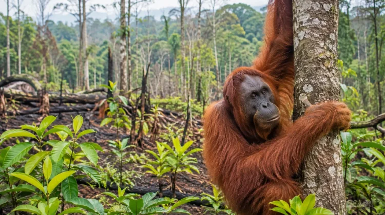 Hutan Terbakar, Orangutan Kehilangan Rumah dan Sumber Makanan