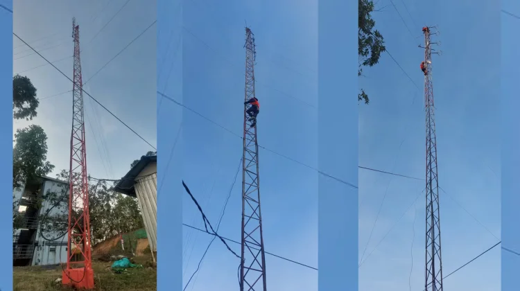 Siaran RRI dari IKN, Tower Pemancar Dirawat untuk Jaga Keandalan Sinyal