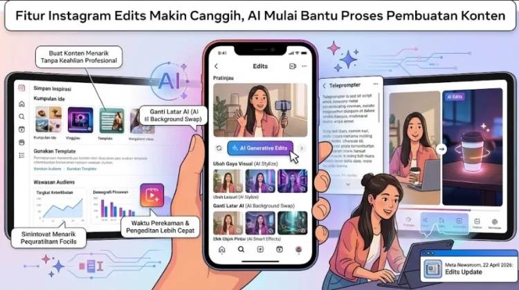 Fitur Instagram Edits Makin Canggih, AI Mulai Bantu Proses Pembuatan Konten
