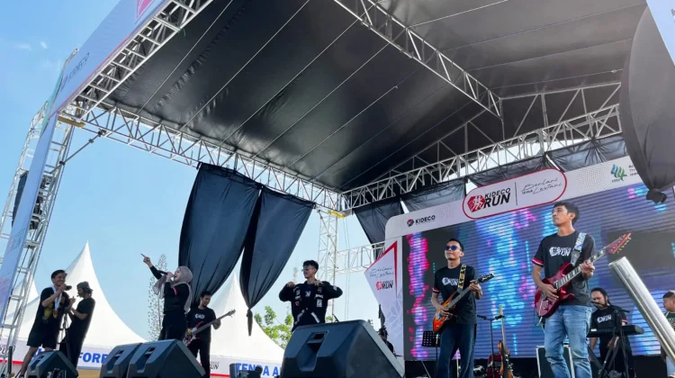 Bernyanyi Bersama, Grub Band Binaan Rutan Tanah Grogot Hibur Pelari Kideco Run 2026